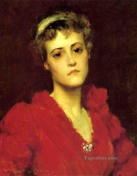 The Red Gown William Merritt Chase Oil Paintings
